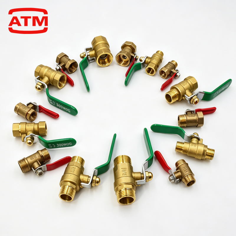 Compression Fitting Brass - Válvula de Esfera Pequena de Latão